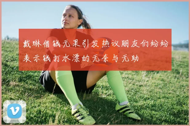 戴琳借钱无果引发热议朋友们纷纷表示钱打水漂的无奈与无助
